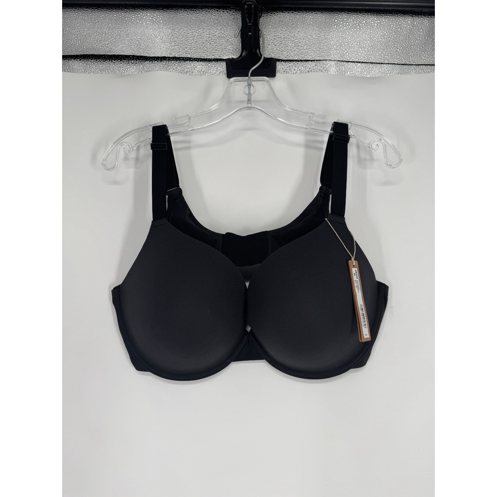 SKIMS Fits Everybody Push Up Demi Bra Womens 42DD Onyx Black Underwired Padded - Picture 1 of 5